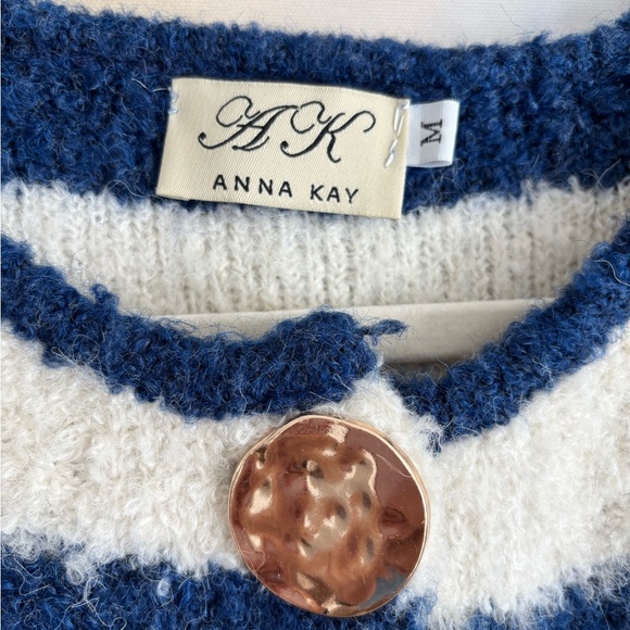 Anna Kay Fuzzy Striped Cashmere Blend Cardigan - Picture 4 of 10